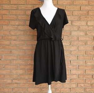 Derek Heart Ruffle Neckline Dress Size L